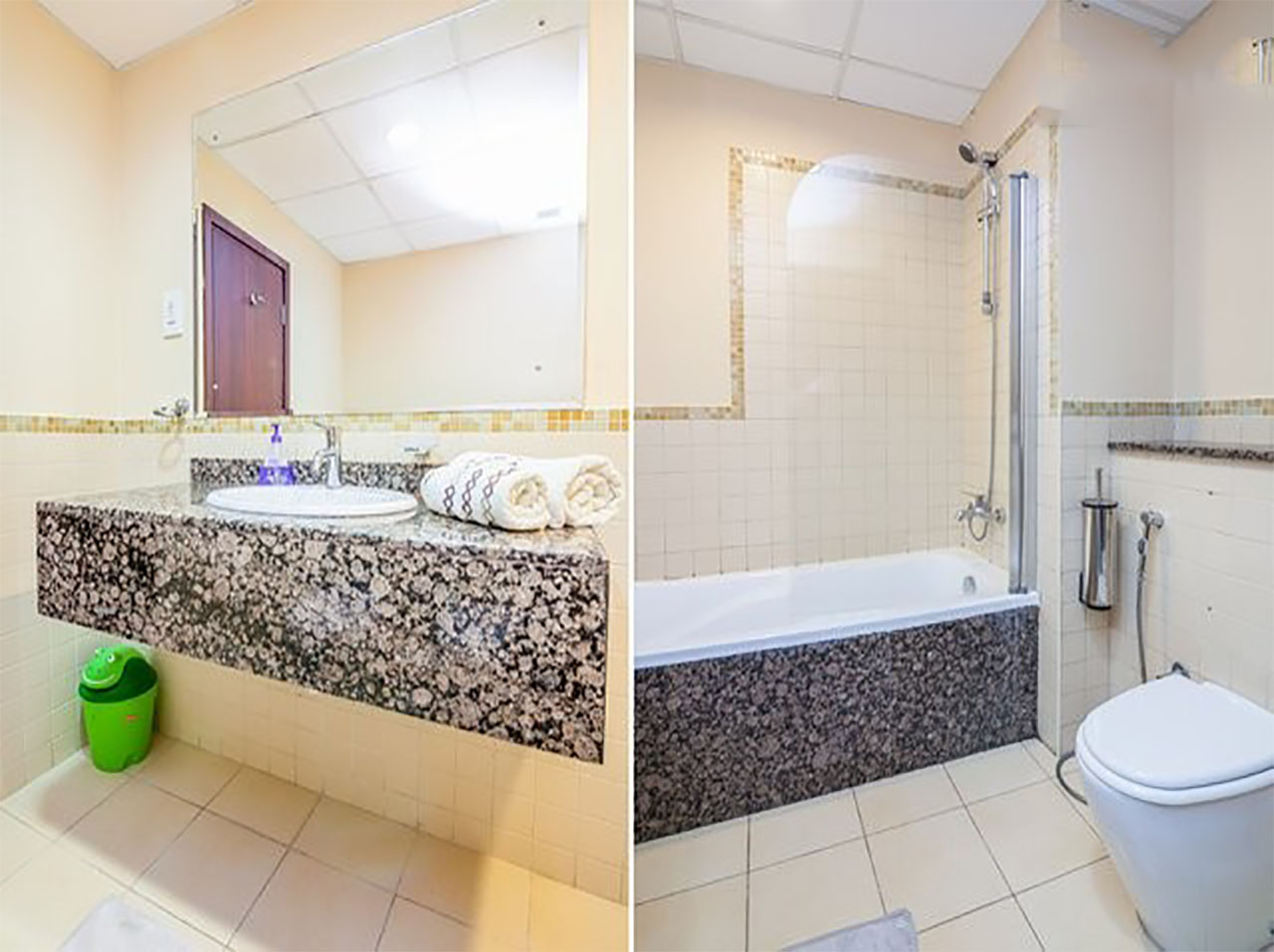 Bathroom in holiday apartment in Amwaj at JBR in Dubai