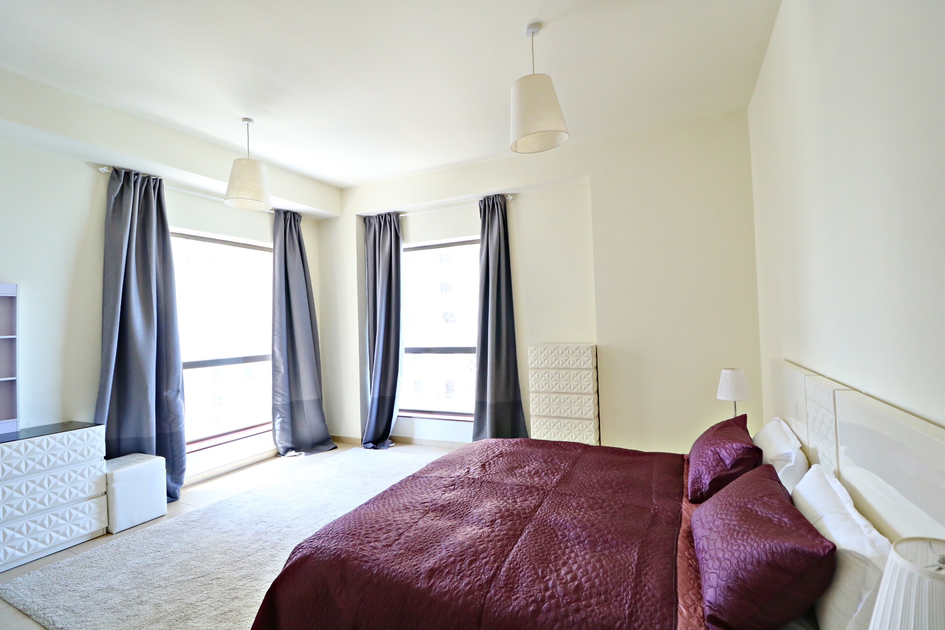 Master bedroom for vacation rental in apartment in Bahar JBR Dubai