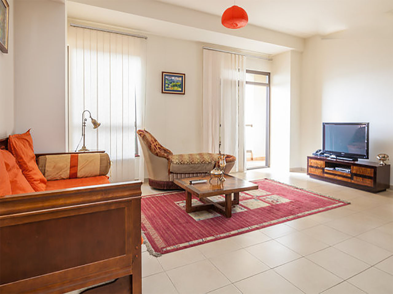 living room in apartment in Amwaj at JBR in Dubai