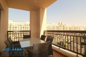 Balcony in Holiday apartment for short stay in Fairmont at Palm Jumeirah Dubai