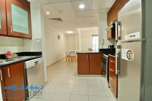 Kitchen in apartment for short-term rent in sadaf jbr dubai
