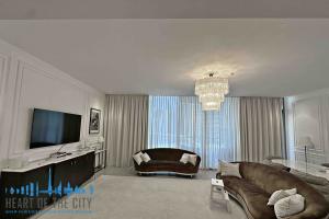 Living room in 2BR Apartment for rent in Lagoon Views, District One Mohammed Bin Rashid City, Dubai