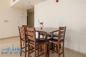 Living room in apartment in Amwaj at JBR in Dubai