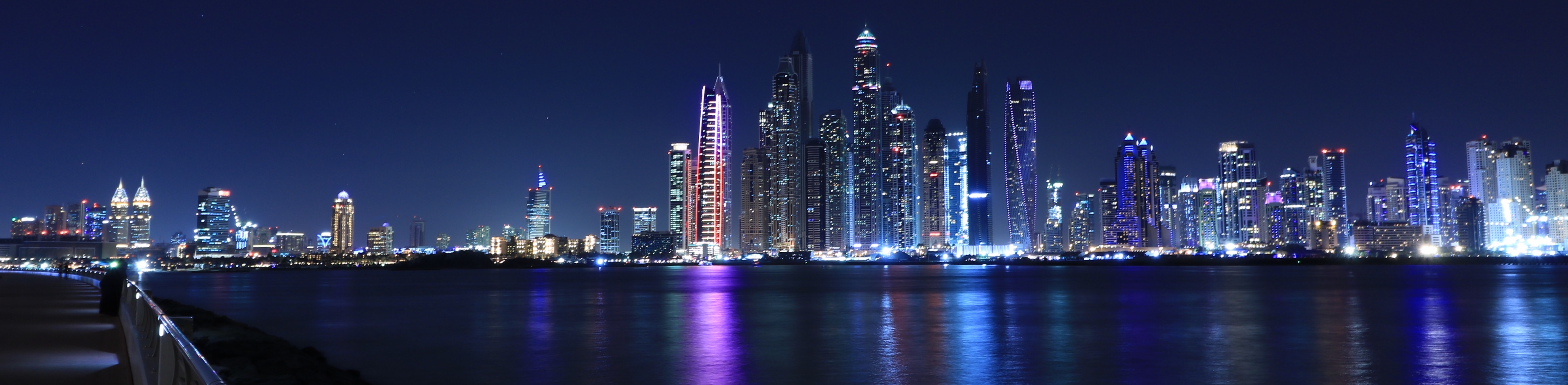 Дубаи Марина и JBR ночью